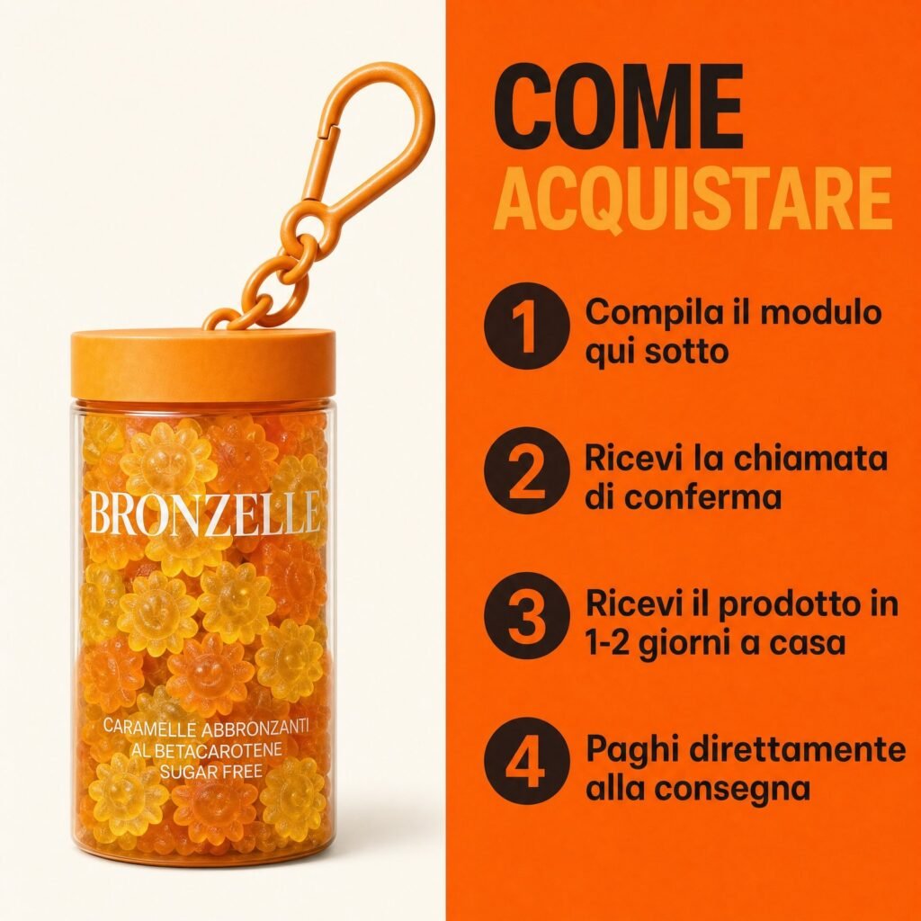 caramelle abbronzanti Bronzelle al betacarotene